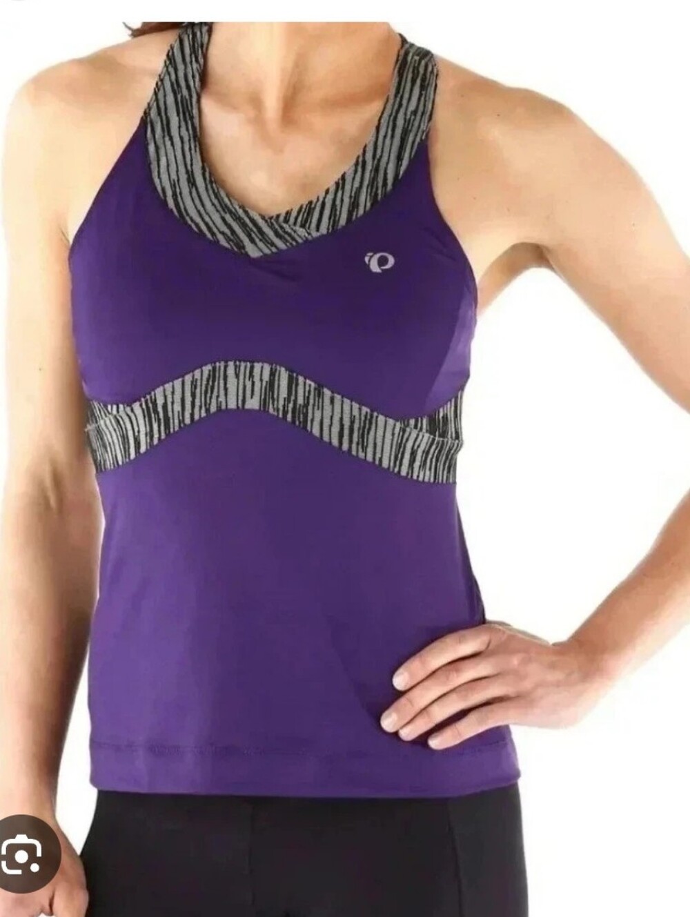 Pearl Izumi Purple/Grey/Black Symphony Cycling  Tank Top Size Large